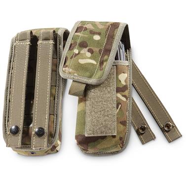 British Military Surplus MTP Double Magazine Pouch, 2 Pack, Used