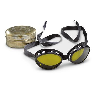Swiss Military Surplus Mountain Goggles, WW2 Era, Used