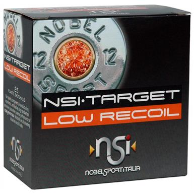 NobelSport NSI Target Low Recoil, 12 Gauge, 2 3/4", 1 oz., 25 Rounds
