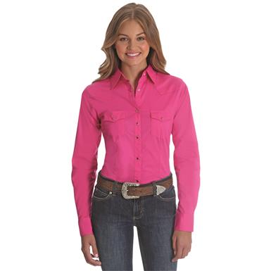 Wrangler Western Fashion Long Sleeved Solid Top