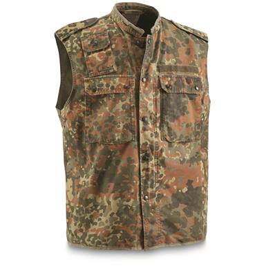 German Military Surplus Flecktarn Survival Vest, Used