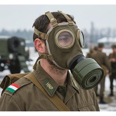Hungarian Military Surplus Gas Mask, Used