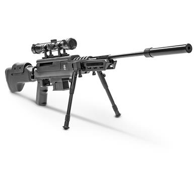 Black Ops Break Barrel Spring Piston Sniper Air Rifle, .22 Caliber ...