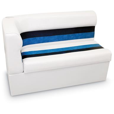 Wise Long Corner Couch Pontoon Seat 45 Radius Right 674208 Wise Long Corner Couch Pontoon Seat 45 Radius Right White Navy Blue