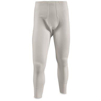 East German Military Surplus White Long Johns, 4 Pack, New