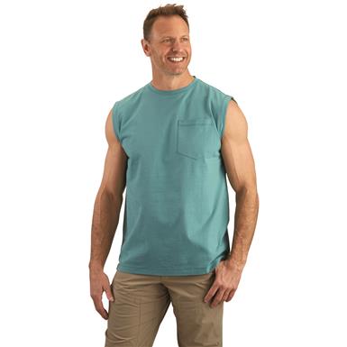 Guide Gear Men's Stain Kicker Sleeveless Pocket T Shirt With Teflon