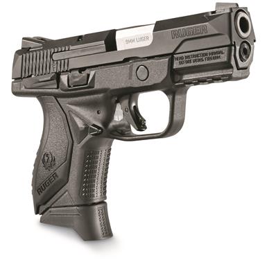 Ruger American Pistol Compact, Semi-Automatic, 9mm, 3.55" Barrel, Manual Safety, 12+1/17+1 Rounds
