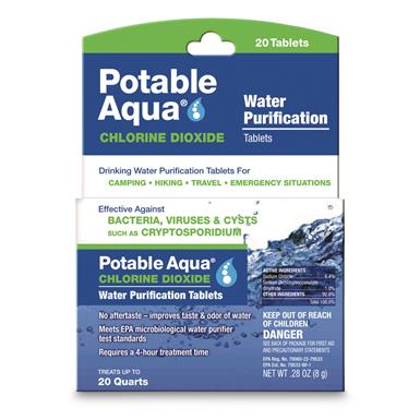 Potable Chlorine Dioxide Tabs, 120 Count