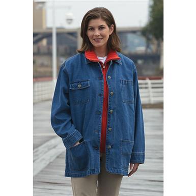 Women's Famous Cataloger Denim Barn Coat with Removable Vest - 69555 ...