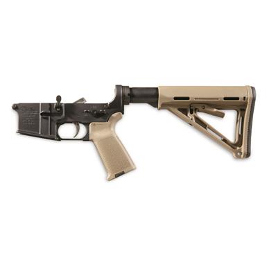 Anderson Complete Assembled AR-15 Lower Receiver, Multi-Cal, Magpul Stock and Grip, Tan