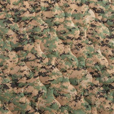U.S. Military Style Poncho Liner with Zipper