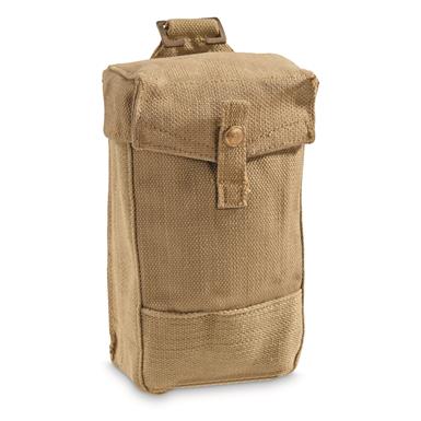British Military Surplus Canvas Ammo Pouch 6 Pack Used 699930 British Military Surplus Canvas Ammo Pouch 6 Pack Used