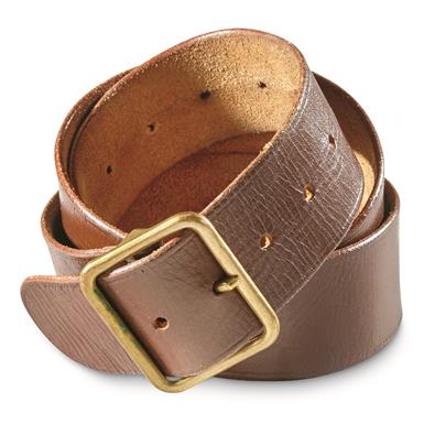 Swiss Military Surplus Leather Belt, Used