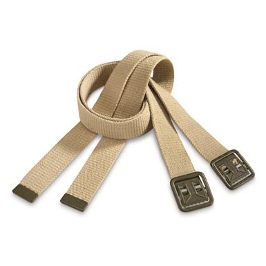 French Military Surplus Khaki Belts, 2 Pack, New