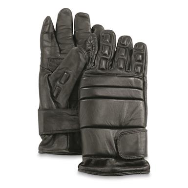 Belgian Police Surplus Leather Tactical Gloves, Like New