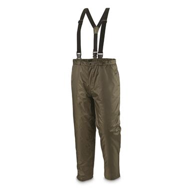 Mil-Tec Military-Style Thermal Quilted Pants with Suspenders