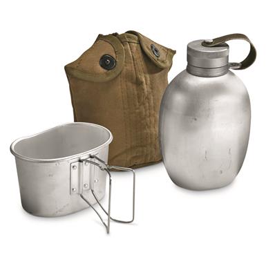 Italian Military Surplus Canteen Cup and Cover Set, Like New