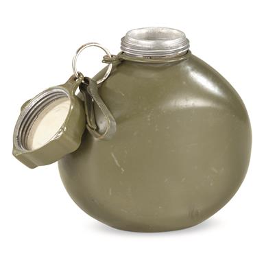 Hungarian Military Surplus M70 Quart Aluminum Canteen, Used