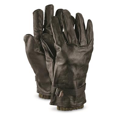 Belgian Military Surplus D3A Leather Gloves with Liners, New