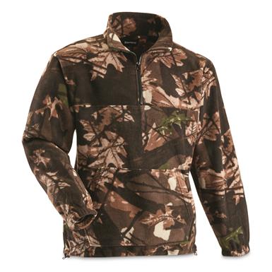 HuntRite Men's Quarter-zip Camo Fleece Pullover Jacket