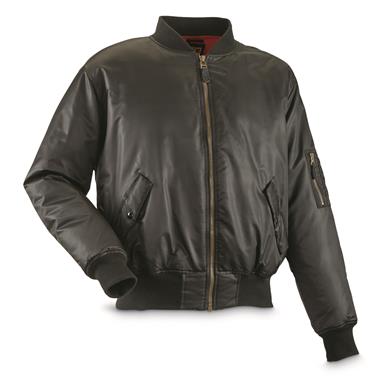 HQ Issue Men's Military Style MA-1 Flight Jacket