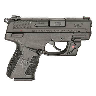 Springfield XD-E, Semi-Automatic, .45 ACP, 3.3" Barrel, Viridian Red Laser Sight, 7+1 Rounds
