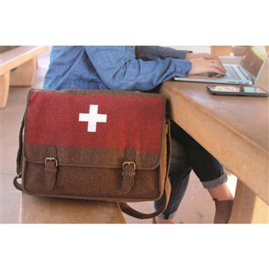 Swiss Link Wool Swiss Army Blanket Messenger Bag