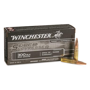 Winchester Super Suppressed, .300 AAC Blackout, FMJOT, 200 Grain, 20 Rounds