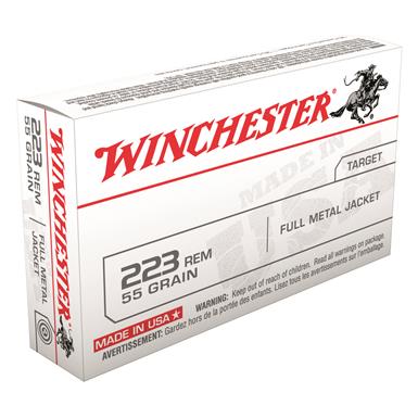 Winchester White Box, .223 Remington, FMJ, 55 Grain, 150 Rounds
