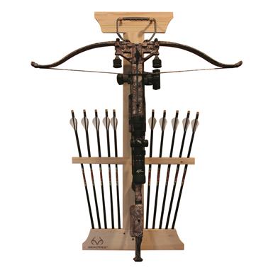 Rush Creek Creations Realtree Crossbow Storage Rack, Holds 1 Crossbow and 10 Arrows