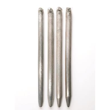 German Military Surplus WWII Aluminum Tent Stakes, 4 Pack, Used