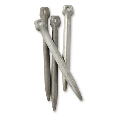 German Military Surplus WWII Aluminum Tent Stakes, 4 Pack, Used