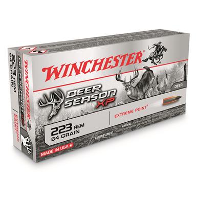 Winchester Deer Season XP, .223 Remington, Polymer-Tipped Extreme Point, 64 Grain, 20 Rounds
