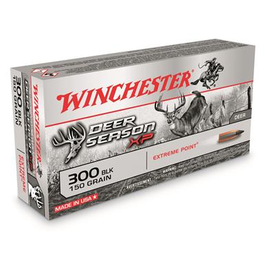 Winchester Deer Season XP, 300 BLK, Polymer-Tipped Extreme Point, 150 Grain, 20 Rounds