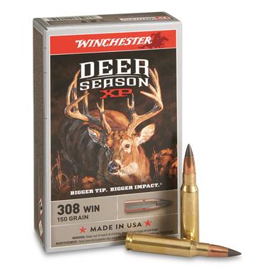 Winchester Deer Season XP, .308 Winchester, Polymer-Tipped Extreme Point, 150 Grain, 20 Rounds