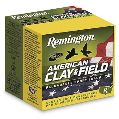 Remington American Clay & Field Sport Loads, 12 Gauge, 2 3/4" Shot Shells, 1 1/8 oz., 250 Rounds