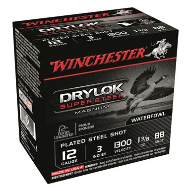 Winchester DryLok Super Steel Magnum, 12 Gauge, 3", 1 3/8 oz., 250 Rounds