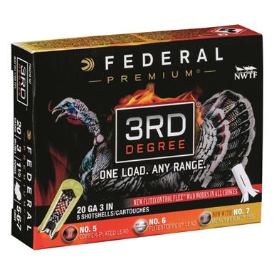 Federal Premium 3rd Degree with Heavyweight TSS, 20 Gauge, 3", 1 1/2 oz. Shot Shells, 5 Rounds