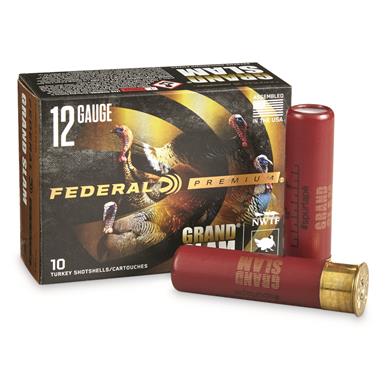 Federal Premium Grand Slam, 12 Gauge, 3 1/2" Shot Shells, Copper-plated Lead, 2 oz., 10 Rounds