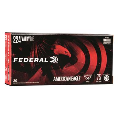 Federal American Eagle Rifle, .224 Valkyrie, 75 Grain, TMJ, 20 Rounds