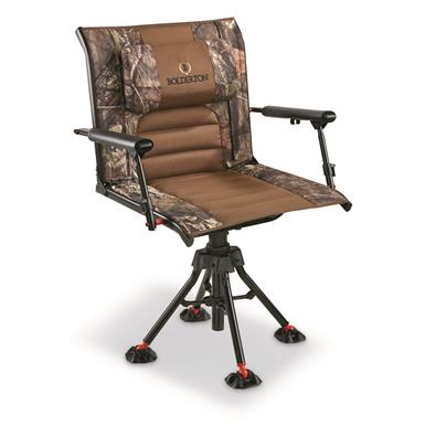 Bolderton 360 Comfort Swivel Hunting Chairt with Armrests, Mossy Oak Break-Up Country