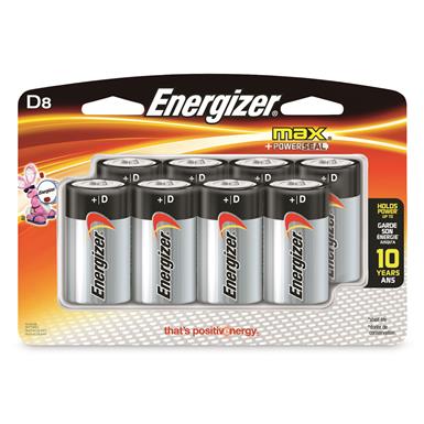 Energizer MAX Alkaline D Batteries, 8 Pack