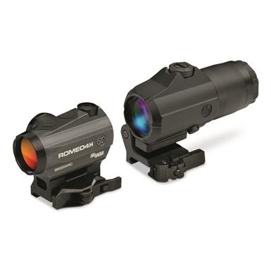 SIG SAUER ROMEO4 H 1x20mm Red Dot Sight with JULIET4 4X Magnifier