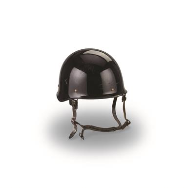 French Police Surplus Helmet with Leather Liner, Used