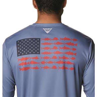 Columbia Men's Terminal Tackle PFG Fish Flag Long Sleeve Shirt