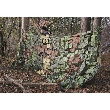 Bulgarian Military Surplus Fire Retardant Camo Net, 18' x 10', New