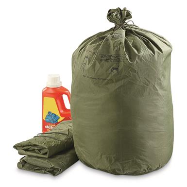 U.S. Military Surplus Rubberized Laundry Bags, 2 Pack New