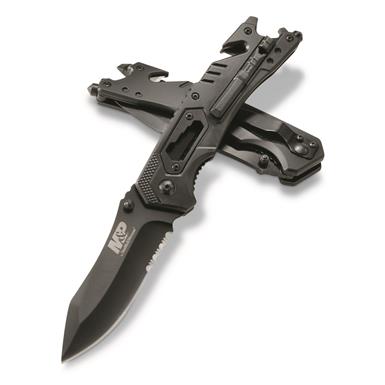 Smith & Wesson M&P Spring Assisted Folding Knife with Fire Starter