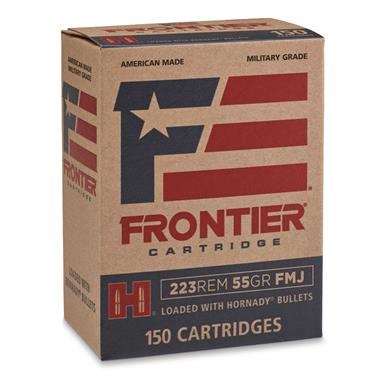 Hornady Frontier Cartridge, .223 Remington, FMJ, 55 Grain, 150 Rounds