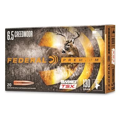 Federal Premium Barnes TSX, 6.5mm Creedmoor, Triple-Shock X HP, 130 Grain, 20 Rounds